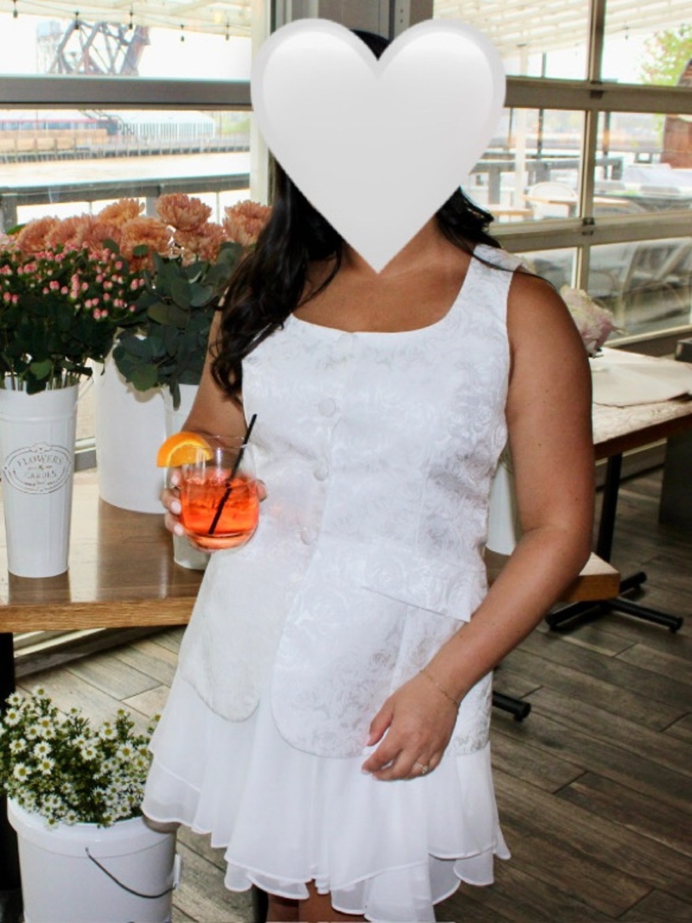Amanda Uprichard White Textured Sleeveless Mini Dress